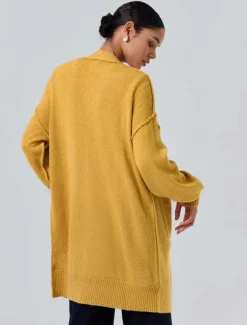 Mohair Bishop Sleeve Casual Daily Knit Cardigan
