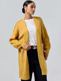 Mohair Bishop Sleeve Casual Daily Knit Cardigan