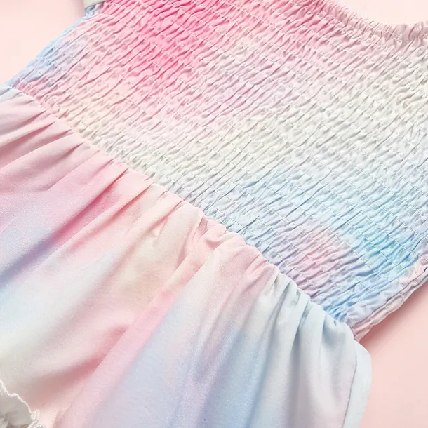 Mommy and Me Dresses Tie Dye Street Print Pink Short Sleeve Midi Mommy And Me Outfits Cute Matching Outfits