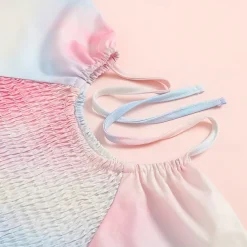 Mommy and Me Dresses Tie Dye Street Print Pink Short Sleeve Midi Mommy And Me Outfits Cute Matching Outfits