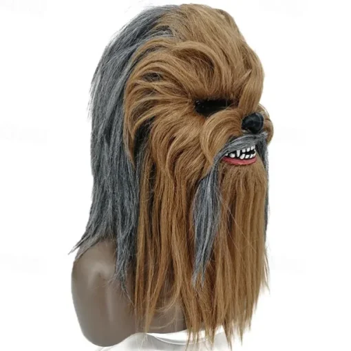 Monster Chewbacca Halloween Mask Full Head Scary Costume Moveable Jaw Adults' Unisex Carnival Performance Party Easy Halloween Costumes Dress Up