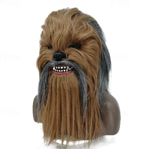 Monster Chewbacca Halloween Mask Full Head Scary Costume Moveable Jaw Adults' Unisex Carnival Performance Party Easy Halloween Costumes Dress Up