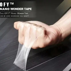 Monster Tape Waterproof Wall Stickers Reusable Heat Resistant Bathroom Home Decoration Tapes Transparent Double Sided Nano Tape 3*200cm