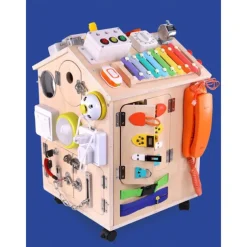 Montessori Busy BoardEarly Education Busy Board Montessori Focus Training Unlock Busy House Educational Toys Go to School Holiday Gifts for Kids