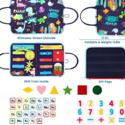 Montessori Toys Felt Busy Board Bag Early Education Puzzle Learning Board Montessori Training For Young ChildrenTeaching Aids