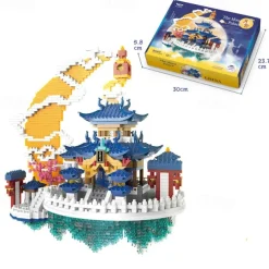Moon Palace Building Blocks - Small Educational Construction Assembly Toys for Children Fostering Creativity Problem-Solving Skills and Fine Motor Development