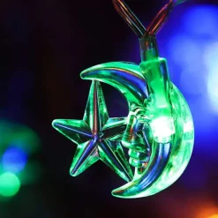 Moon Stars Fairy String Lights 3M 20LEDs 6M 40LEDs Ramadan String lights Battery Powered for Ramadan Christmas Wedding Party Home Patio Decoration
