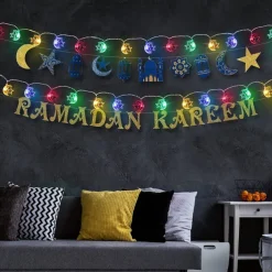 Moon Stars Fairy String Lights 3M 20LEDs 6M 40LEDs Ramadan String lights Battery Powered for Ramadan Christmas Wedding Party Home Patio Decoration