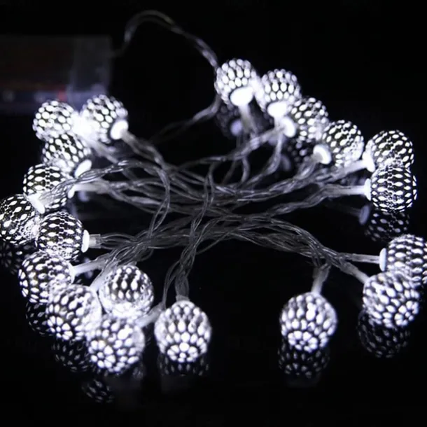 Moroccan Ball Outdoor Lights Solar String Lights 5/7/10M 20/30/50LEDs Globe Fairy Lights Lantern Multicolor Warm White White RGB for Outdoor Garden Yard Patio Christmas Tree Party