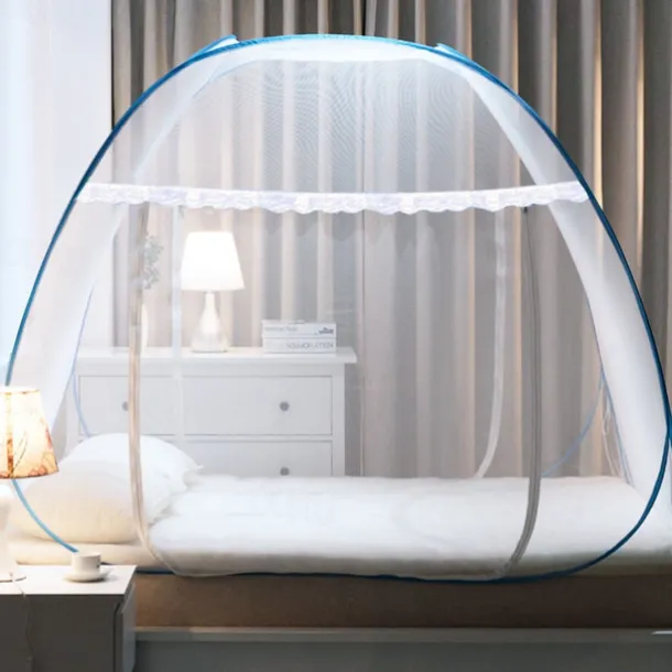 Mosquito Net Pop Up Ten Folding Netting Bed Tent,Portable Mosquito Netting with Bottom,Bug Net,Canopy Outdoor,Camping Tent,Insect Screen,Ultralight,Folding Design