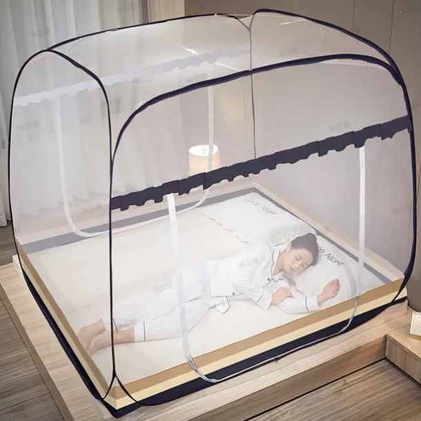 Mosquito Net Pop Up Ten Folding Netting Bed Tent,Portable Mosquito Netting with Bottom,Bug Net,Canopy Outdoor,Camping Tent,Insect Screen,Ultralight,Folding Design