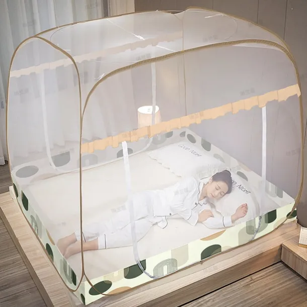 Mosquito Net Pop Up Ten Folding Netting Bed Tent,Portable Mosquito Netting with Bottom,Bug Net,Canopy Outdoor,Camping Tent,Insect Screen,Ultralight,Folding Design