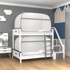 Mosquito Nets for Bunk Bed Getting On and Off the Bed Increase Space All Inclusive Mosquito Net for Bed Single Door Opening Student Mosquito Nets