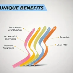 Mosquito Repellent Bracelet – Citronella Wristband for Kids and Adults, Safe Insect Bracelet for Camping and Outdoor Use (1 Pack)