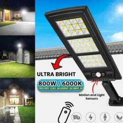 Motian Solar LED Lamp 6000K Street Light with Remote Control 3 Function Human Body Induction Light Outdoor Yard Supply