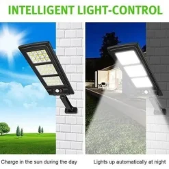 Motian Solar LED Lamp 6000K Street Light with Remote Control 3 Function Human Body Induction Light Outdoor Yard Supply