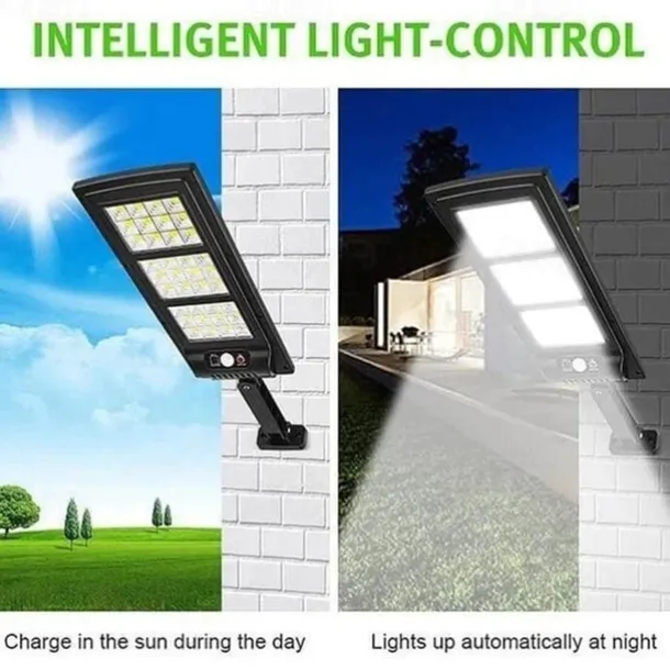 Motian Solar LED Lamp 6000K Street Light with Remote Control 3 Function Human Body Induction Light Outdoor Yard Supply