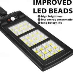 Motian Solar LED Lamp 6000K Street Light with Remote Control 3 Function Human Body Induction Light Outdoor Yard Supply