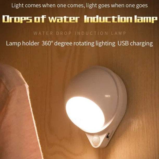 Motion Sensor Light LED Night Light USB Rechargeable Night Lamp For Kitchen Cabinet Wardrobe Lamp Staircase Closet Wall Light