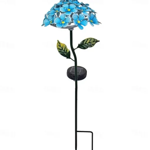 Motion Sensor Outdoor Lights LED Solar Light Artificial Hydrangea Simulation Flower Outdoor Waterproof Garden Lawn Stakes Lamps
