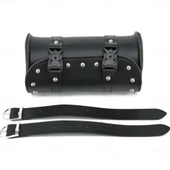 Motorcycle Cruiser Tool Bag Fork Barrel Shape Handlebar Front Fork Bag Black Saddlebags For Motorcycle Pannier Saddle Bags Tools