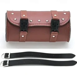Motorcycle Cruiser Tool Bag Fork Barrel Shape Handlebar Front Fork Bag Black Saddlebags For Motorcycle Pannier Saddle Bags Tools