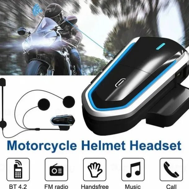 Motorcycle Headset Bluetooth Helmet Intercom Waterproof Helmet Headset Bluetooth 4.1 Motorcycle Accessories