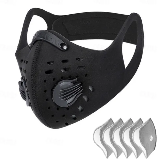 Motorcycle Mask Riding Dust Mask Breathable Replaceable Filter Filter Mask Hanging Ears Mask