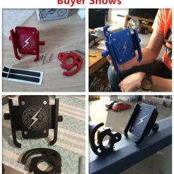 Motorcycle Phone Holder GPS Mount Holder Mountain Bike Rotary Navigation Aluminum Alloy Mobile Phone Bracket for Ios Android Phone