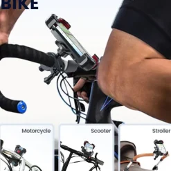 Motorcycle Phone Mount – Auto Lock Adjustable Bike Phone Holder for 4.7