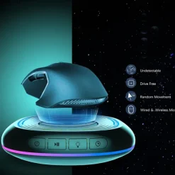 Mouse Jiggler Automatic Computer Undetectable Mouse Mover with Timer ON/Off Switch RGB Lights Driver-Free Keeps Computer Awake