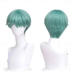 Movie Anime KPOP Demon Hunters Cosplay Baby Wig Short Green