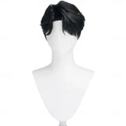 Movie Anime KPOP Demon Hunters Cosplay Jinu Wig Short Black Hair Saja Boys