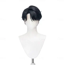 Movie Anime KPOP Demon Hunters Cosplay Jinu Wig Short Black Hair Saja Boys