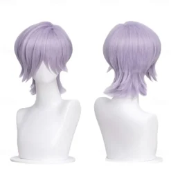 Movie Anime KPOP Demon Hunters Cosplay Mystery Wig Short Light Purple Mauve Hair Saja Boys