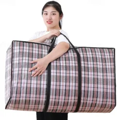 Moving Bag Woven Bag Wholesale Thickened Luggage Packing Bag Super Large Capacity Waterproof Quilt Portable Storage Bag