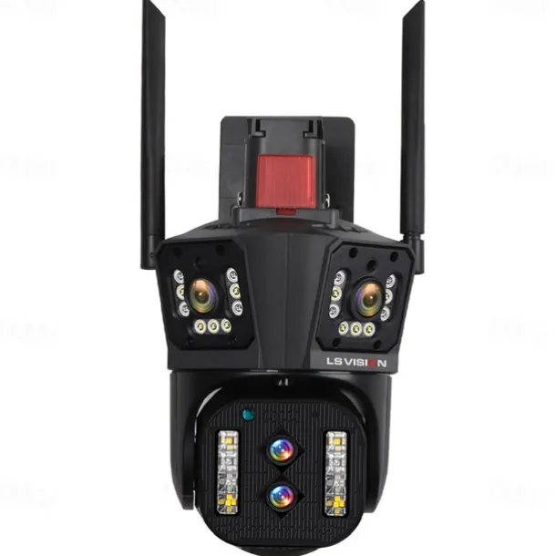 16MP 8K WiFi IP Camera 10X Zoom 4K Outdoor Security Camera Surveillance AI Track Four Lens Three Screen Mini Street Camera 360°