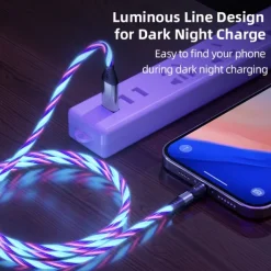 Multi Charging Cable 3.3ft 6.6ft USB A to Lightning / micro / USB C 3 A Fast Charging 3 in 1 Magnetic 540 Rotation For Samsung iPhone Phone Accessory