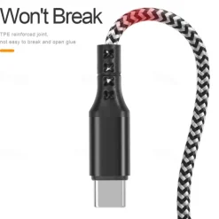 Multi Charging Cable 3.9ft USB A to Type C / Micro / IP 3 A Fast Charging Nylon Braided Durable 3 in 1 For Macbook iPad Samsung Phone Accessory