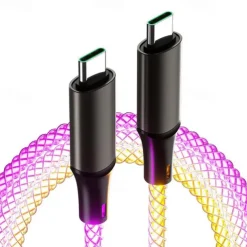 Multi Charging Cable 66W 3.9ft USB A to USB C USB C to USB C 2.1 A Charging Cable Fast Charging High Data Transfer Nylon Braided 3 in 1 Soft Touch For iPad Samsung Xiaomi Phone Accessory