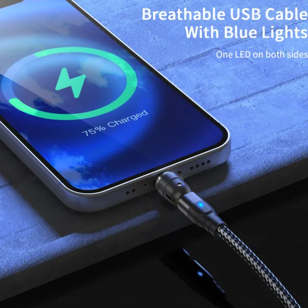 Multi Charging Cable 60W 3.3ft 6.6ft USB C to Lightning / micro / USB C 3 A Fast Charging Nylon Braided Durable Magnetic For Samsung Xiaomi Huawei Phone Accessory