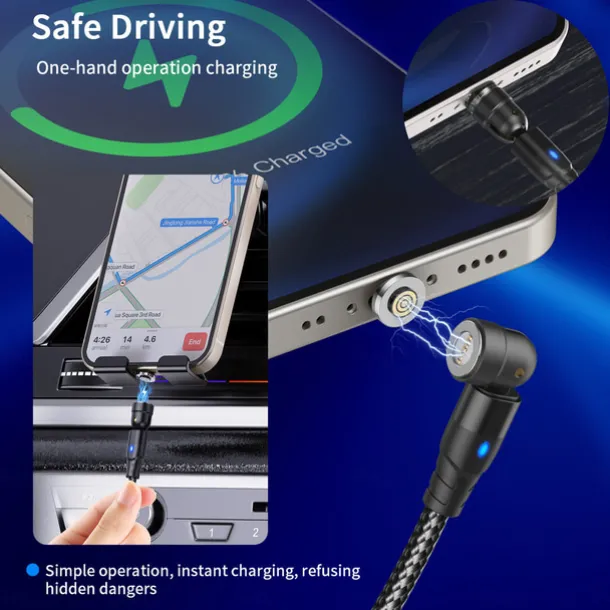 Multi Charging Cable 60W 3.3ft 6.6ft USB C to Lightning / micro / USB C 3 A Fast Charging Nylon Braided Durable Magnetic For Samsung Xiaomi Huawei Phone Accessory