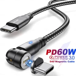 Multi Charging Cable 60W 3.3ft 6.6ft USB C to Lightning / micro / USB C 3 A Fast Charging Nylon Braided Durable Magnetic For Samsung Xiaomi Huawei Phone Accessory