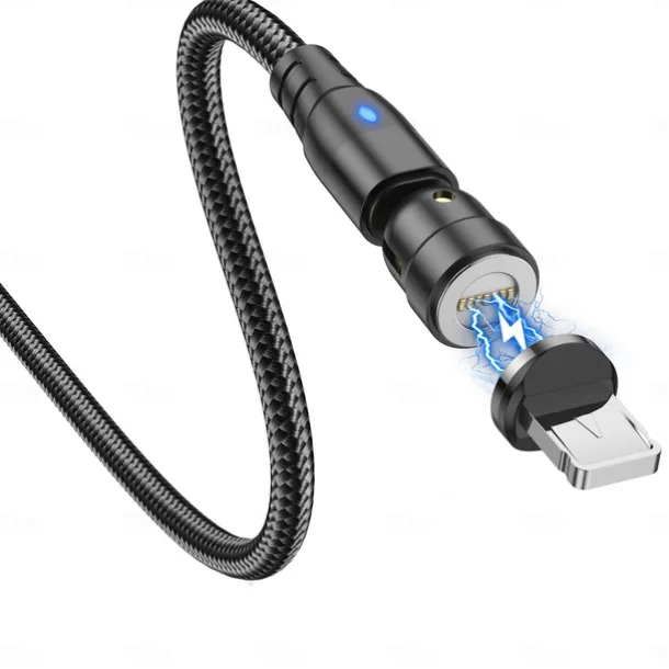 Multi Charging Cable 60W 3.3ft 6.6ft USB C to Lightning / micro / USB C 3 A Fast Charging Nylon Braided Durable Magnetic For Samsung Xiaomi Huawei Phone Accessory