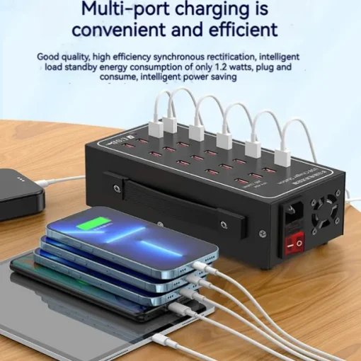 Multi USB Charger USB Fast Charging Station Universal Carregador Portatil For Iphone 15 Samsung Xiaomi Ipad Tablet 10/20/30/40/50/60 Port