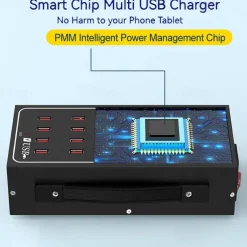 Multi USB Charger USB Fast Charging Station Universal Carregador Portatil For Iphone 15 Samsung Xiaomi Ipad Tablet 10/20/30/40/50/60 Port
