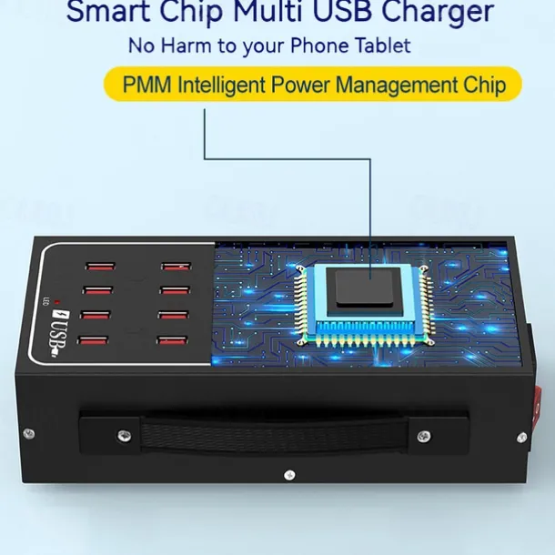 Multi USB Charger USB Fast Charging Station Universal Carregador Portatil For Iphone 15 Samsung Xiaomi Ipad Tablet 10/20/30/40/50/60 Port