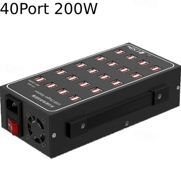 Multi USB Charger USB Fast Charging Station Universal Carregador Portatil For Iphone 15 Samsung Xiaomi Ipad Tablet 10/20/30/40/50/60 Port