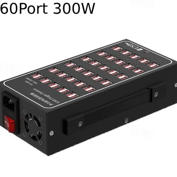 Multi USB Charger USB Fast Charging Station Universal Carregador Portatil For Iphone 15 Samsung Xiaomi Ipad Tablet 10/20/30/40/50/60 Port