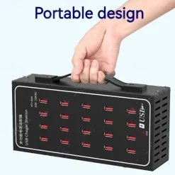 Multi USB Charger USB Fast Charging Station Universal Carregador Portatil For Iphone 15 Samsung Xiaomi Ipad Tablet 10/20/30/40/50/60 Port